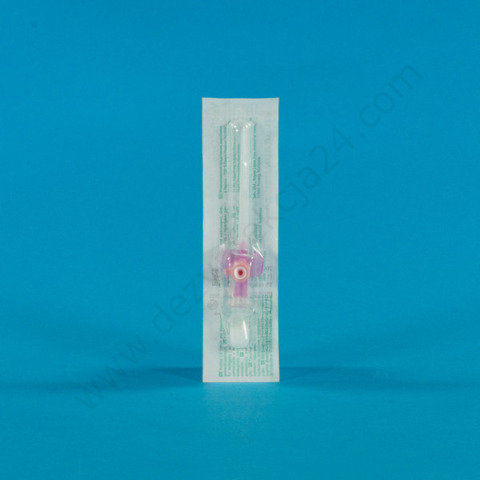 Kaniula Vasofix Certo 20G 1,1 x 25 mm różowa, z portem do iniekcji, widoczna w RTG - Braun