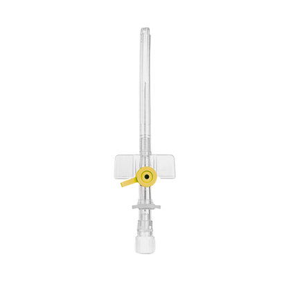 Kaniula dożylna 24G 0,7 x 19 mm żółta, z portem bocznym i liniami RTG - KD-FIX