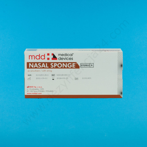 Nasal Sponge z gazą hemostatyczną 100mm x 25mm x 15mm (10 szt.)