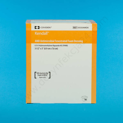 Opatrunek piankowy Kendall AMD z wycięciem 8,9 cm x 7,6 cm (10 szt.) -  Covidien [data ważności: 29.02.2024]
