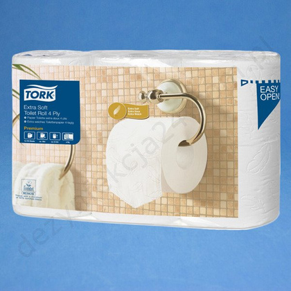 Papier toaletowy 4-warstwowy, biały, (6 rolek), T4 110405 - Tork
