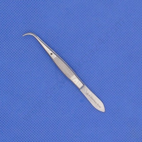 Pinceta okulistyczna 10 cm GRAEFE - zagięta