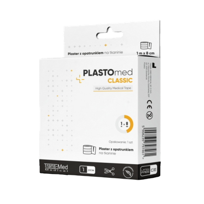 Plaster z opatrunkiem Plastomed Classic 8 cm x 1 m