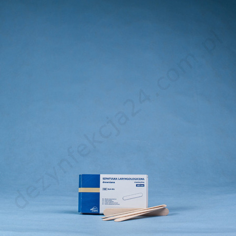 Szpatułka laryngologiczna drewniana (100 szt.) - niesterylna