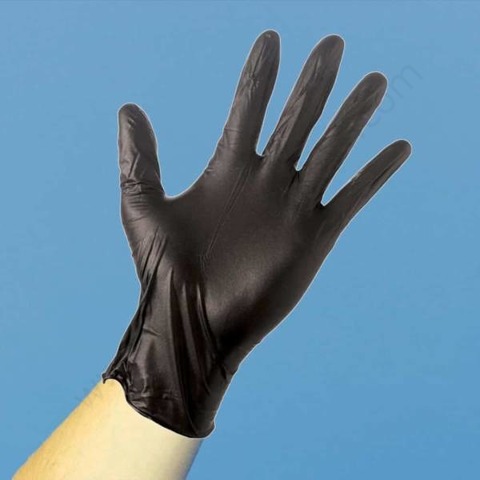 easyCARE rękawice nitrylowe bezpudrowe CZARNE (op. 100 szt.) 